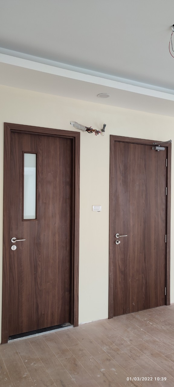 Công trình Khu đô thị Gamuda Gardens Hoàng Mai lắp đặt cửa gỗ
