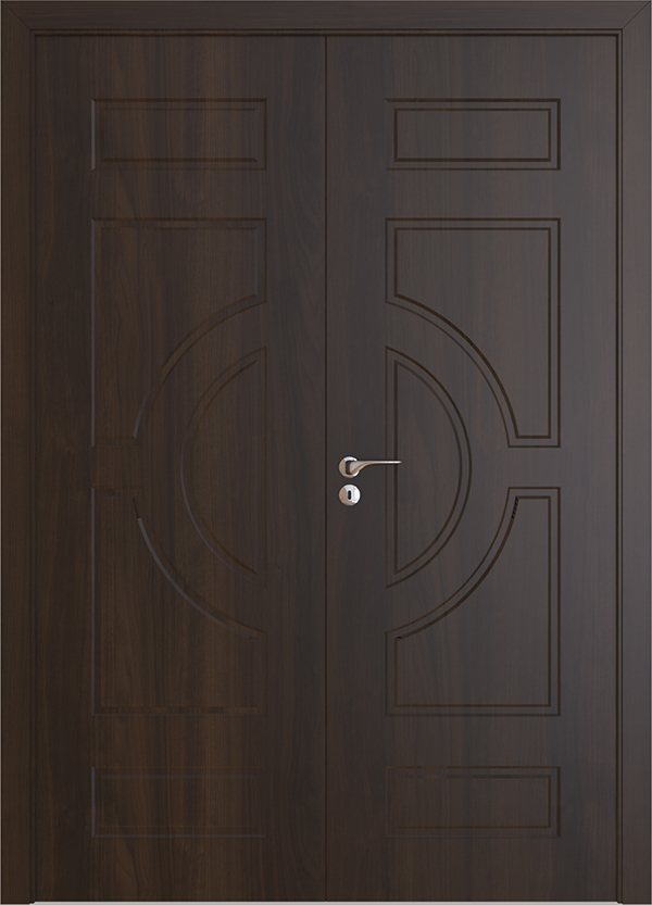 Cửa gỗ nhựa Composite 2 cánh cân TM-Luxury 16