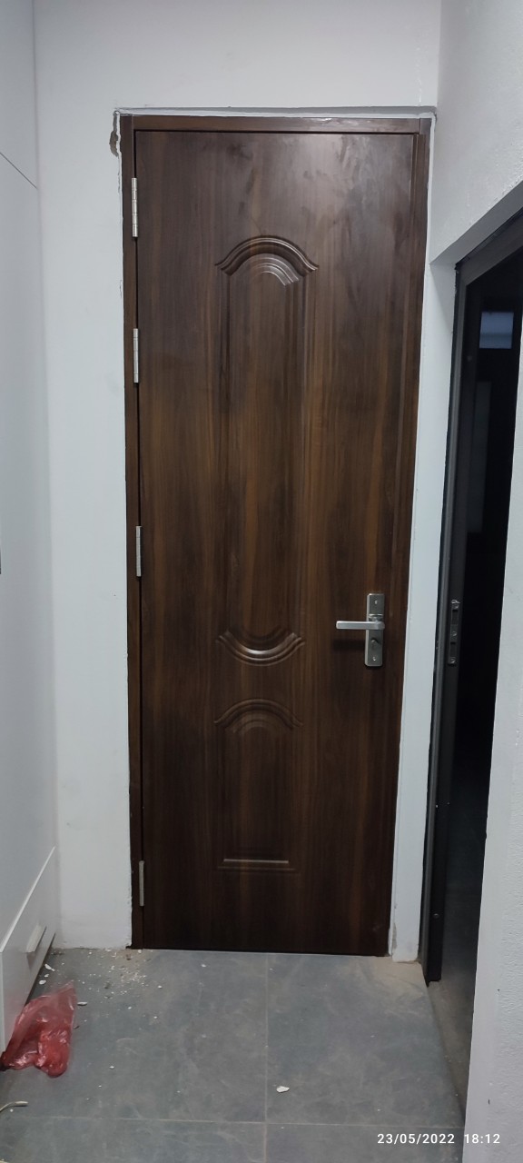 Công Trình Trung Văn - Nam Từ Liêm lắp đặt cửa thép vân gỗ